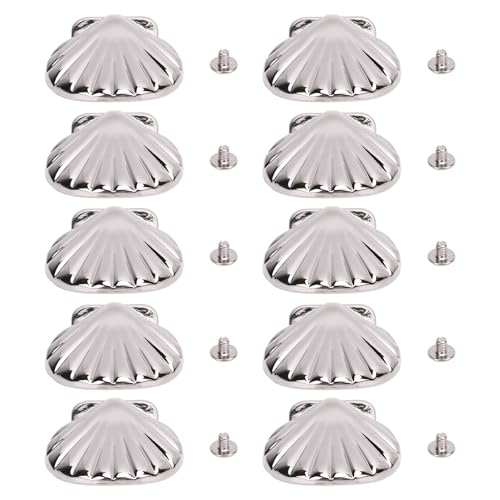 LOCADENCE 10 Sätze Muschelniet Silber, 33 mm dekorative Zinklegierungsnieten, Nieten und 4,5 mm pH -Schrauben, Ledernieten verschiedene Schraubennieten für Gürtelbeutel Handtasche LOCADENCE 10 Sätze Muschelniet Silber, 33 mm dekorative Zinklegierungsnieten, Nieten und 4,5 mm pH -Schrauben, Ledernieten verschiedene Schraubennieten für Gürtelbeutel Handtasche von Locadence