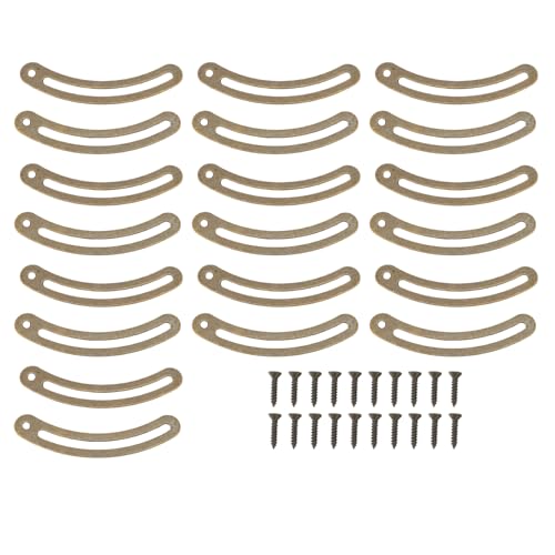 LOCADENCE 20 Stück Deckelstützscharniere, Schranktürscharniere mit Schrauben, Deckelhaltescharnier mit gebogener Stange, Truhenscharniere für Schränke, Schmuckkästchen (Aurichalceous) (Bronze) von Locadence