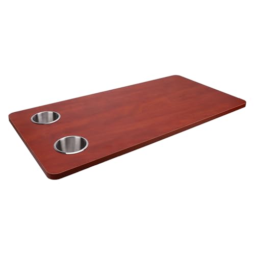 LOCADENCE 31,5x15,7 in RV Tischplatte, Massivholz Fade Proof Stilvoll Look Dinning Tischplatte, Rechteckige Tischplatte mit 2 Tassen Halter für Van Wohnmobil Boot Yacht von Locadence
