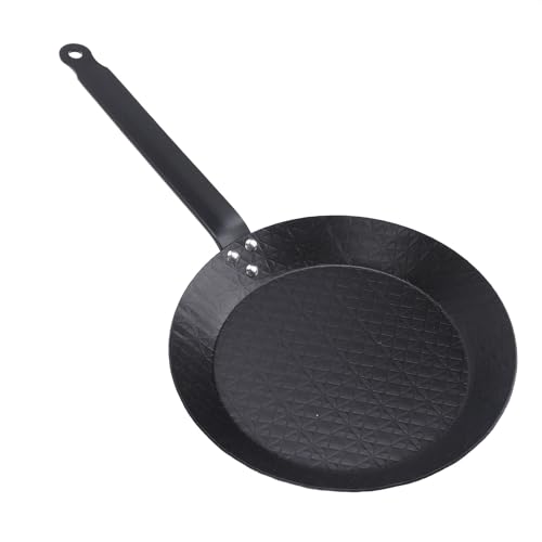 LOCADENCE Bratpfanne aus Karbonstahl, Rauchfreie, Antihaftbeschichtete Bratpfanne mit Bequemem Griff für Drinnen und Draußen, Zum Kochen von Eiern, Fisch, Gemüse (24cm) von Locadence
