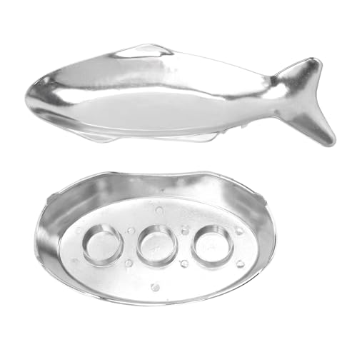 LOCADENCE Fische Fischgeformte Grillpfanne, Einheitliche Heizheizungsaluminiumlegierung Fisch, die Pfanne für Häuserbalette für Heimküchenhotel Bankette Grillen (L) von Locadence