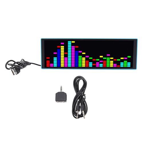 LOCADENCE -LED -Musikspektrum -Display, 16x24 RGB -Lampe Blue Shell 5V Bunte Musik -Sprachrhythmus -Spektrum -Display, elektronischer Uhr Voice Controlled Rhythmus Light von Locadence