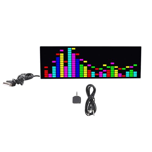 LOCADENCE LED -Musikspektrum -Display, Musik -Sprach -Rhythmus -Spektrum -Display mit elektronischer Uhrfunktion, USB -betriebenes RGB Bunte Voice Controlled Rhythmus Light von Locadence