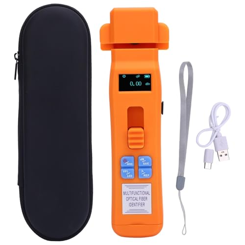 LOCADENCE Optical Fiber Identifier, 800 bis 1700nm Eingebauter VFL Fiber Detector Traffic Identifier mit LED-Licht, 0,25mm 0,9mm 2,0mm 3,0mm Handheld Live Glasfaser kabel von Locadence