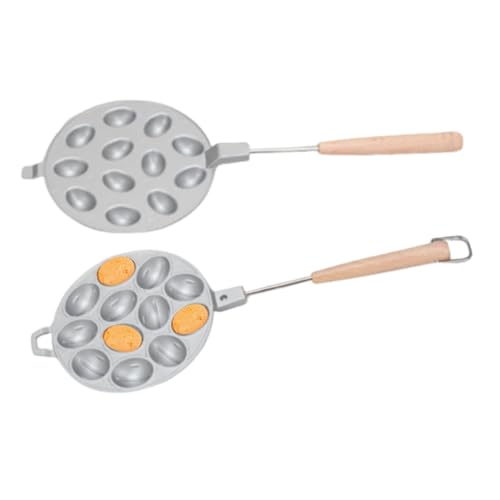 LOCADENCE Walnuss -Kekshersteller, Keks -Sortion -Hersteller mit Holzgriff, Kekshersteller ohne Stick -Nuss, Oval Cookies Backteig Tool, Cookies Pastry Backwerkzeug (12 Löcher) von Locadence