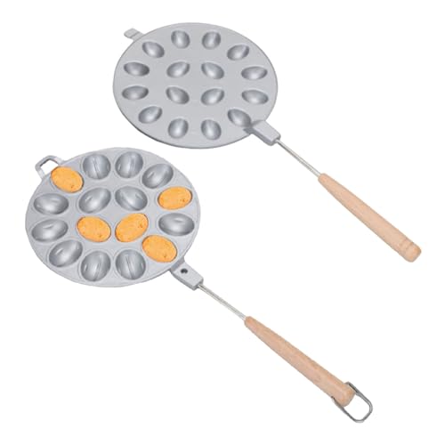 LOCADENCE Walnuss -Kekshersteller, Keks -Sortion -Hersteller mit Holzgriff, Kekshersteller ohne Stick -Nuss, Oval Cookies Backteig Tool, Cookies Pastry Backwerkzeug (16 Löcher) von Locadence