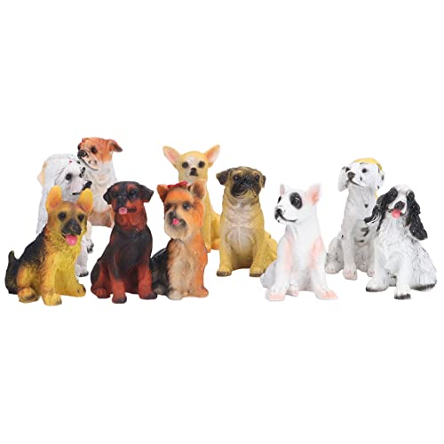 Locadence 12Pcs Gartenhundstatuen, Wassersicheres Synthetisches Harz Im Freien Welpe Figur, Hund Ornamente für Garten Terrasse Rasenflieger Schreibtisch ation von Locadence