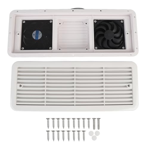 Locadence 12V RV Seitenlüfter, RV-Lüftungskühlventilator, weiße Lufteinlass-/ss-Abluftventilatoren, Zweiwege-Lüftungskühlventilator für Wohnmobilanhänger, Campingfahrzeug Locadence 12V RV Seitenlüfter, RV-Lüftungskühlventilator, weiße Lufteinlass-/ss-Abluftventilatoren, Zweiwege-Lüftungskühlventilator für Wohnmobilanhänger, Campingfahrzeug von Locadence