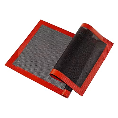 Locadence 2 Stück Perforierte Silikon Fiberglas Matte, 30 X 40 cm, Multifunktionale Keks Backform, Backform Matte, Wiederverwendbare Ofeneinlage Zum Backen von Gebäck, Windbeuteln von Locadence