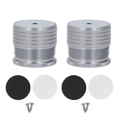 Locadence 2-teilige Bettrahmen-Stützbeine, 23 bis 37 mm verstellbare Möbelerhöhung, 50 bis 500 kg tragende Möbelstützfüße, Stützbein aus Aluminiumlegierung für Bett-, Sofa (Grau) von Locadence