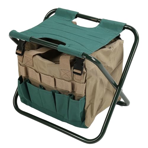 Locadence Campingstuhl Stuhl, Faltbarer Hochleistungscamping Angelhocker mit Aufbewahrungstasche, Tragbarer Rucksackstuhl mit Griff für das Fischen Im Freien (Grün) von Locadence