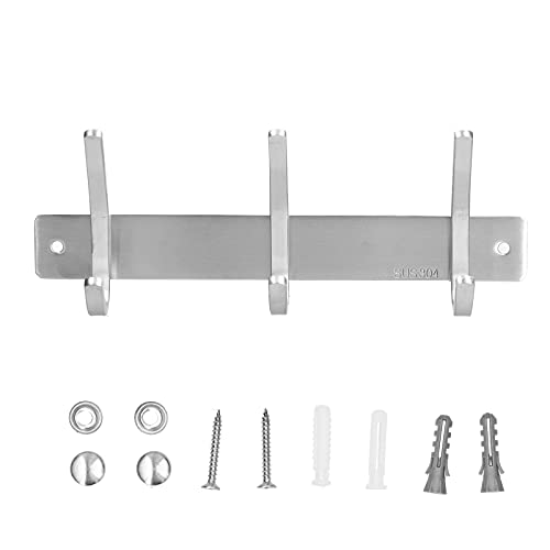 Locadence Garderobenhalter Zur Wandmontage, Strapazierfähiger Edelstahl Kleiderhaken mit 3 Haken, Einfach zu Installierender Kleiderhaken für Küchen, Badezimmer, Schlafzimmer Locadence Garderobenhalter Zur Wandmontage, Strapazierfähiger Edelstahl Kleiderhaken mit 3 Haken, Einfach zu Installierender Kleiderhaken für Küchen, Badezimmer, Schlafzimmer von Locadence