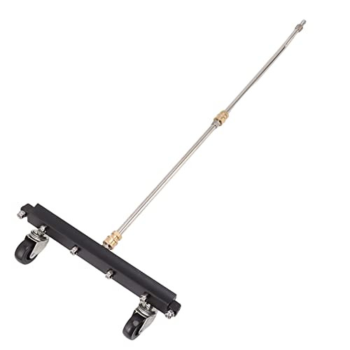 Locadence Unterstarke Druckwaschanhang, 4000 Psi Fahrwerk Sprühgerät mit 6 Düsen, Unter Autowaschanlage mit 2 Verlängerungsstäben für die Terrasse (Pavement Sprinkler) von Locadence