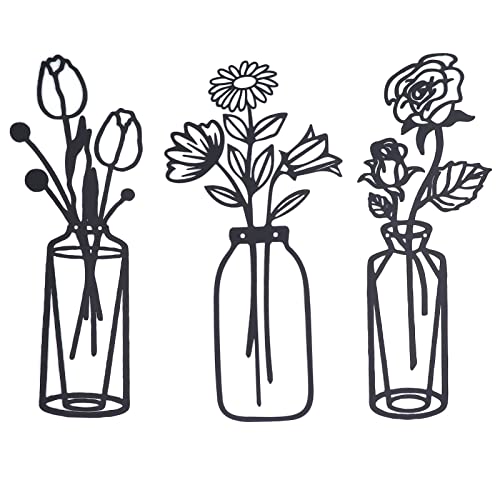 Locadence Wandkunstdekor, Dekorative Metallvase Blumen Wandskulptur, Blumendekoration für Häuser, Wohnzimmer, Esszimmer, Wohnungen, Wohnungen Locadence Wandkunstdekor, Dekorative Metallvase Blumen Wandskulptur, Blumendekoration für Häuser, Wohnzimmer, Esszimmer, Wohnungen, Wohnungen von Locadence