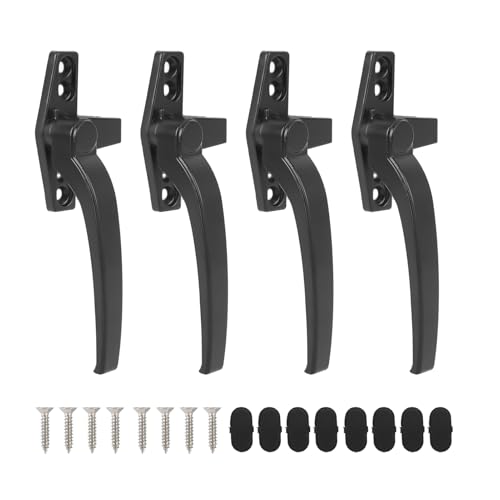 Locadenz 2pcs Aluminiumlegierung Casement Fenster Verriegelungsgriff Griff Griff, Türfenstergriff Schleusen rechte Hand weiß (Linke Hand) von Locadence