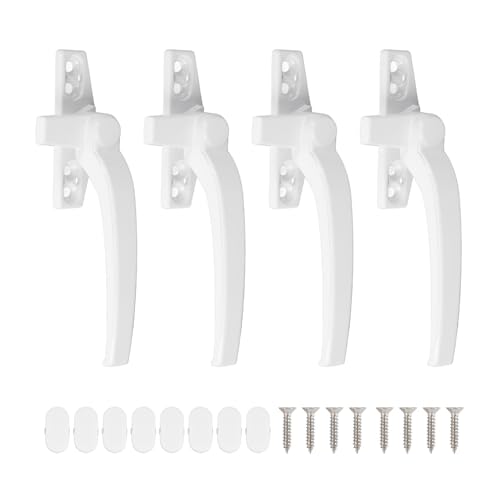 Locadenz 2pcs Aluminiumlegierung Casement Fenster Verriegelungsgriff Griff Griff, Türfenstergriff Schleusen rechte Hand weiß (Rechte Hand) von Locadence