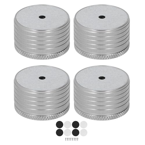 Locadenz 4PCS Bettrahmenstütze Beine, Rahmenzentrum -Lamellen schwere Stützbein, Aluminiumlegierungsmöbel Riser für Sofa Tischstuhl 23 bis 37 mm Höhenanpassung (Grau) von Locadence