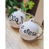 2Er Set Personalisierte Keramik Weihnachtskugeln Handschrift Name Ornament Festliches Geschenk Handmade 2Er Set Personalisierte Keramik Weihnachtskugeln Handschrift Name Ornament Festliches Geschenk Handmade von LocalLassDesigns