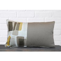 Block Print Leinen Und Khaki/Kaffee von LocalProduceDesign