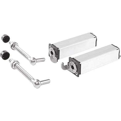 LOCINOX SWING40-130, Silber Torband mit Feder für Gartentore SWING40, f. Vierkantrohr, Länge 130 mm von Locinox