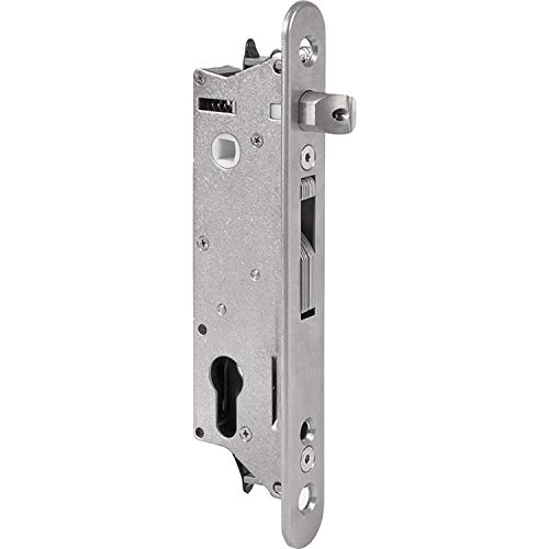 Locinox Rohrrahmenschloss Fiftylock mit Hakenriegel, PZ 92,DM 30 mm,Stulp rund,Edelstahl, silber von Locinox