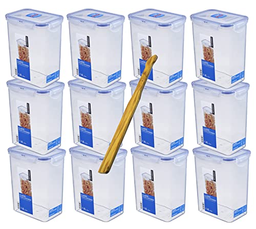 Lock&Lock Frischhalteboxen Set 12-tlg HPL813 je 1,8 l & SeleXions Multifunktion Olivenholz Spachtel Lock&Lock Frischhalteboxen Set 12-tlg HPL813 je 1,8 l & SeleXions Multifunktion Olivenholz Spachtel von LocknLock