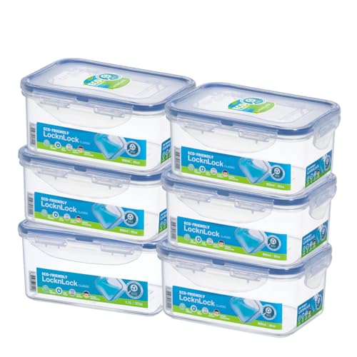 Lock&Lock Frischhaltedose Vorratsdose Multifunktionsbox 1,1.Liter - 6er Set HPL815D von LocknLock