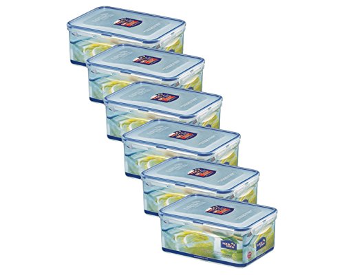 Lock&Lock Frischhaltedosen | Vorratsdosen | Gefrierdosen | 2,3 Liter | spülmaschinengeeignet HPL825 - 6er Set von ZIP Premium