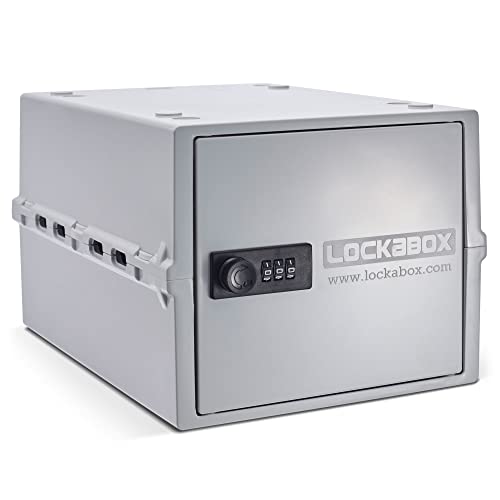 Lockabox One™ | Kompakte Abschließbare Box aus Polycarbonat mit Zahlenschloss für mehr Sicherheit zu Hause | Ideal für Lebensmittel, Medikamente und Technik/Handygefängnis (Opalweiß) von Lockabox