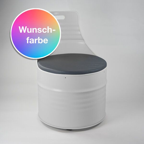 Lockengelöt Sessel aus einem Hamburger Ölfass von Lockengelöt