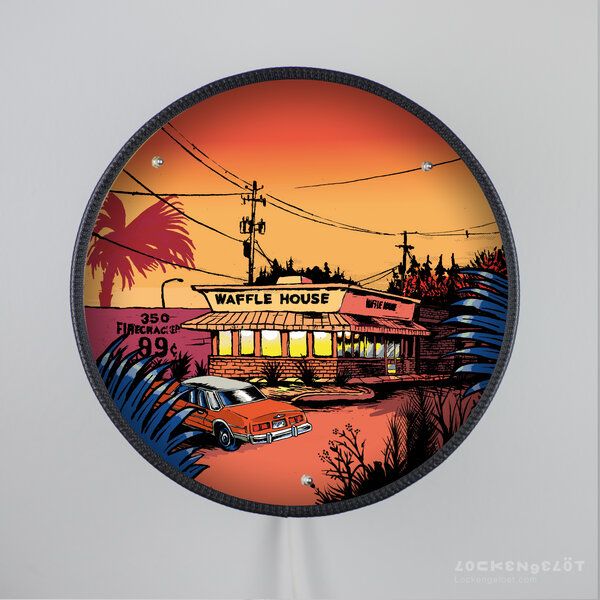 Lockengelöt Wandleuchte Vinyl-O-Plex "Wafflehouse" von Lockengelöt