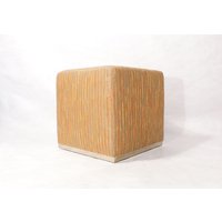 Postmodern Lazar Industries Gestreifter Würfelhocker Ottoman Stuhl von Lockhead