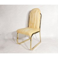 Vintage Hollywood Regency Chromcraft Brass Metal Dining Chair von Lockhead