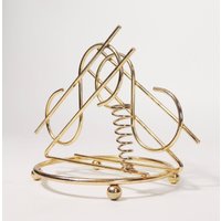 Vintage Mid Century Hollywood Regentschaft Messing Metall-Kugelschreiber Stand Veranstalter von Lockhead