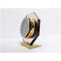 Vintage Modernist Mon Cheri Tic Tac Smoked Lucite Oktagon Tischuhr Von Scholer von Lockhead