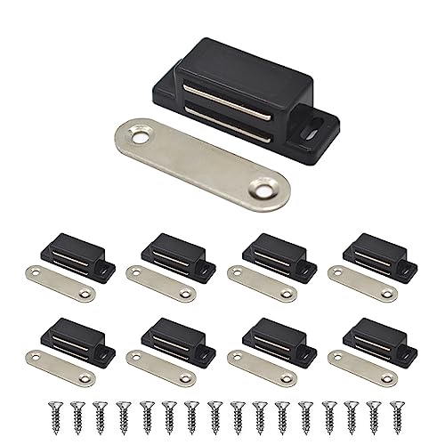 Lockimo Türmagnet Magnetschnäpper Magnetverschluss Türmagnete - 10 Stück Tür Magnete für Möbel Schrankmagnete Selbstklebend Stark Schrank (Schwarz) von Lockimo