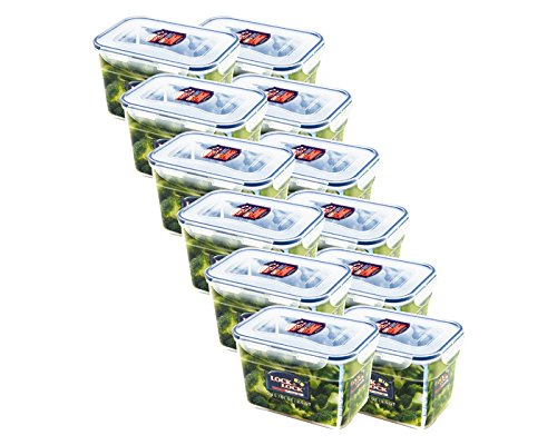 Frischhaltebox | Gefrierdose | 2,4 L | ineinander stapelbar | Lock&Lock HPL323-12er Set von LocknLock