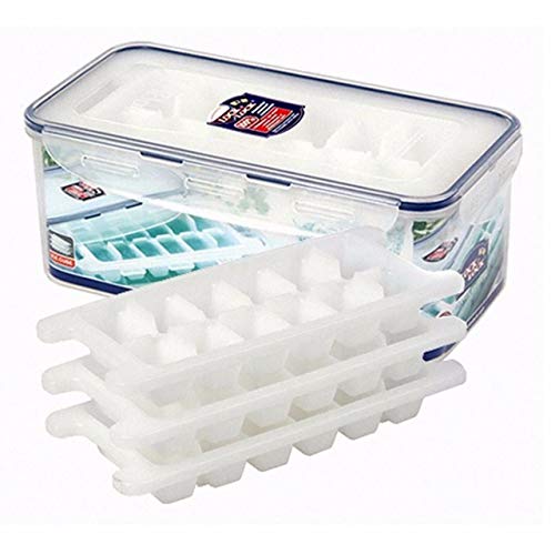 LOCK & LOCK Eiswürfelform mit Eiswürfelbehälter & Deckel im 4-teiligen Set - Premium Eiswürfelbereiter bpa frei - Gefrierform für Eiswürfel - 3,4 l LOCK & LOCK Eiswürfelform mit Eiswürfelbehälter & Deckel im 4-teiligen Set - Premium Eiswürfelbereiter bpa frei - Gefrierform für Eiswürfel - 3,4 l von LocknLock
