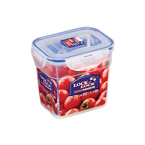 LocknLock CLASSIC Frischhaltedose | 1 L | 14,5 x 11 x 12,8 cm | 100 % luft- und wasserdichte Vorratsdose | Spülmaschinen-, und Mikrowellengeeignet | BPA-Frei | 4-fach Sicherheits-Verschluss von LocknLock