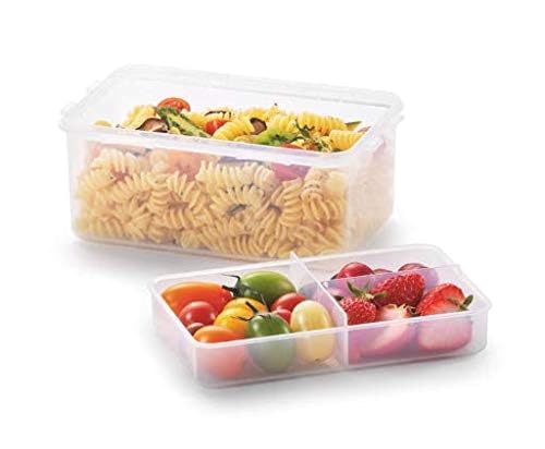 Lock & Lock Frischhaltedosen aus Kunststoff – eckig – Lunchbox mit Trennfach – 1,4 l Lock & Lock Frischhaltedosen aus Kunststoff – eckig – Lunchbox mit Trennfach – 1,4 l von LocknLock