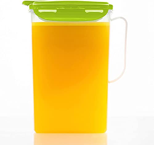 LocknLock Aqua Kühlschranktür Wasserkrug mit Griff, BPA-freier Kunststoffkrug mit Klappdeckel, perfekt für die Herstellung von Tee und Säften, 2 Quarts/Liter, Grün LocknLock Aqua Kühlschranktür Wasserkrug mit Griff, BPA-freier Kunststoffkrug mit Klappdeckel, perfekt für die Herstellung von Tee und Säften, 2 Quarts/Liter, Grün von LocknLock