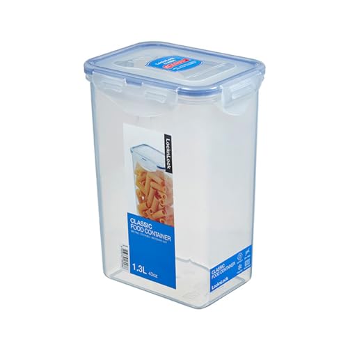 LocknLock CLASSIC Frischhaltedose | 1,3 L | 13,5 x 10,2 x 18,5 cm | 100 % luft- und wasserdichte Vorratsdose | Spülmaschinen-, und Mikrowellengeeignet | BPA-Frei | 4-fach Sicherheits-Verschluss von LocknLock