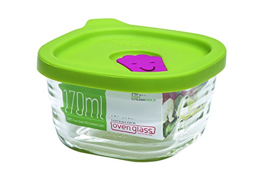LocknLock Oven Glass Glas Frischhaltedose WAVE STEAM HOLE mit Silikondeckel, 170ml, eckig, komplett kühlschrank-, gefriertruhengeeignet, Borosilikat-Glas ofen- & mikrowellenfest, mit extra Ventil LocknLock Oven Glass Glas Frischhaltedose WAVE STEAM HOLE mit Silikondeckel, 170ml, eckig, komplett kühlschrank-, gefriertruhengeeignet, Borosilikat-Glas ofen- & mikrowellenfest, mit extra Ventil von LocknLock
