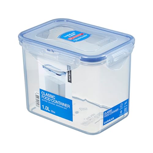 LocknLock CLASSIC Frischhaltedose | 1 L | 15 x 10,9 x 11,7 cm | 100 % luft- und wasserdichte Vorratsdose | Spülmaschinen-, und Mikrowellengeeignet | BPA-Frei | 4-fach Sicherheits-Verschluss LocknLock CLASSIC Frischhaltedose | 1 L | 15 x 10,9 x 11,7 cm | 100 % luft- und wasserdichte Vorratsdose | Spülmaschinen-, und Mikrowellengeeignet | BPA-Frei | 4-fach Sicherheits-Verschluss von LocknLock