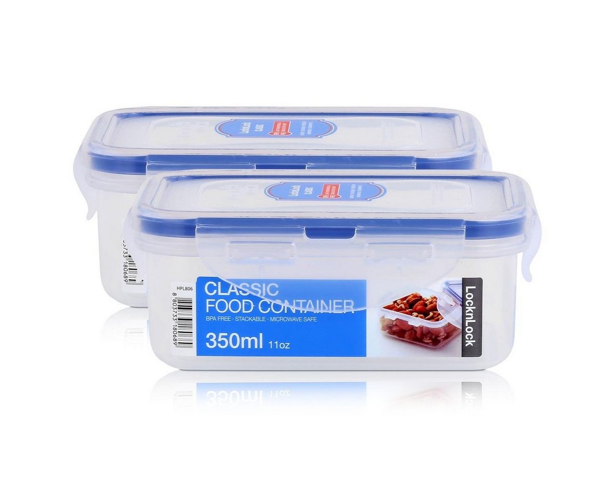 LocknLock Vorratsdose LocknLock Classic HPL806 Frischhaltedose 350ml - Luft & Wasserdicht (2, Kunststoff von LocknLock