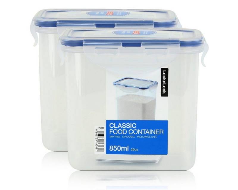 LocknLock Vorratsdose LocknLock Classic HPL808 Frischhaltedose 850ml - Luft & Wasserdicht (2, Kunststoff von LocknLock