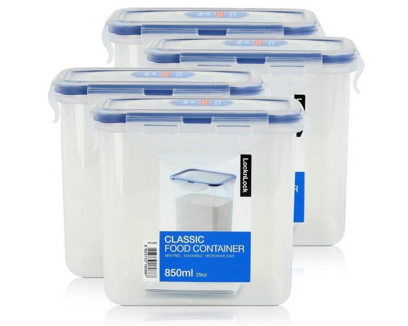 LocknLock Vorratsdose LocknLock Classic HPL808 Frischhaltedose 850ml - Luft & Wasserdicht (4, Kunststoff von LocknLock