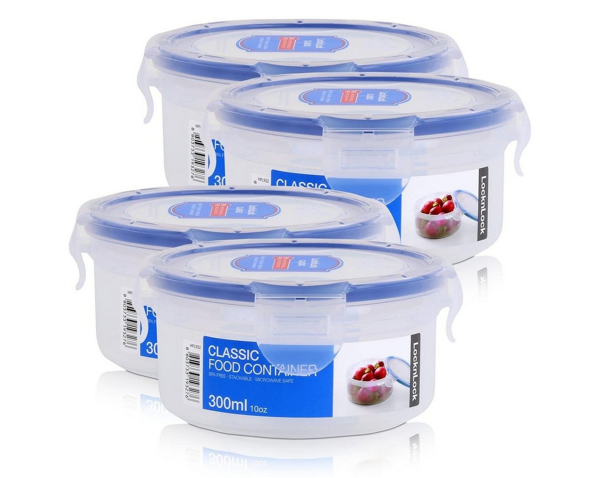 LocknLock Vorratsdose LocknLock Classic HPL932 Frischhaltedose 300ml - Luft & Wasserdicht (4, Kunststoff von LocknLock