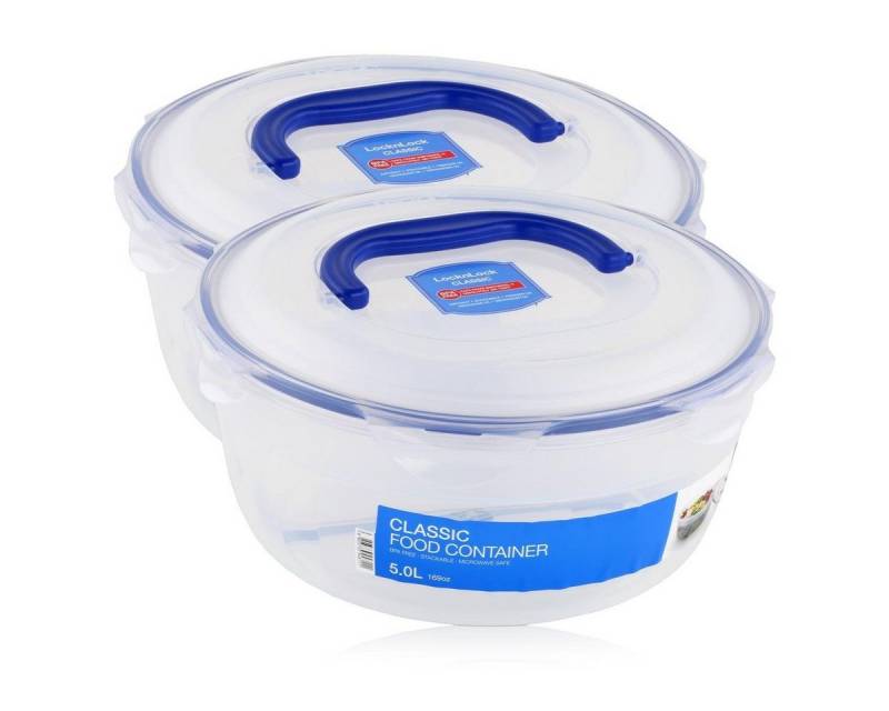 LocknLock Vorratsdose LocknLock Classic HSM948H Frischhaltedose 5L - Luft & Wasserdicht (2er, Kunststoff von LocknLock
