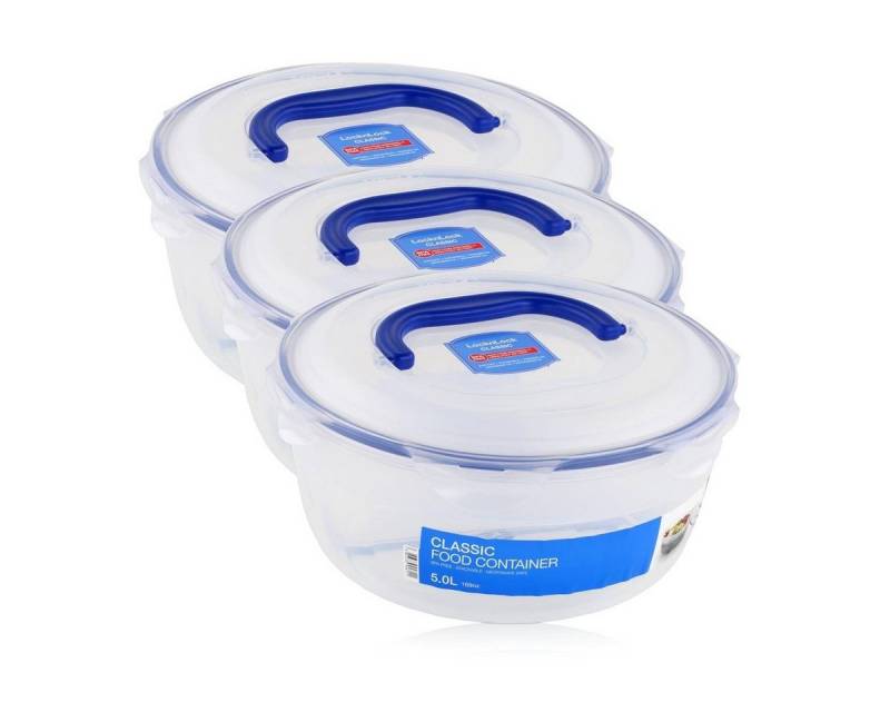 LocknLock Vorratsdose LocknLock Classic HSM948H Frischhaltedose 5L - Luft & Wasserdicht (3er, Kunststoff von LocknLock